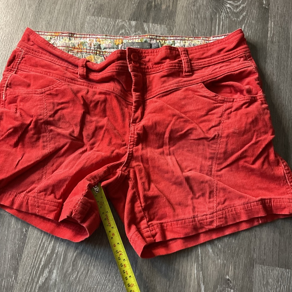 Prana Red Women's Corduroy Shorts - Picture 2 of 5